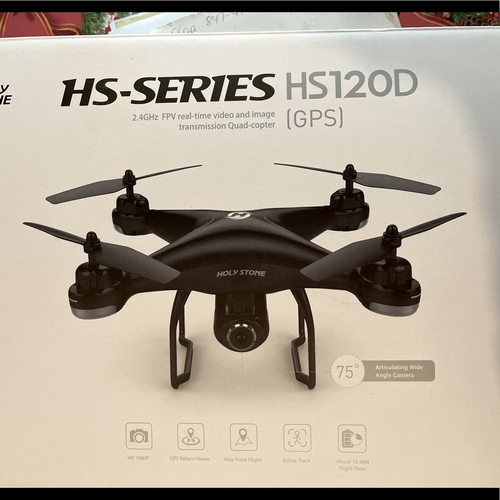 Holy Stone HS120D Drone with camera. GPS. 2.4GHz FPV real-time video and image
